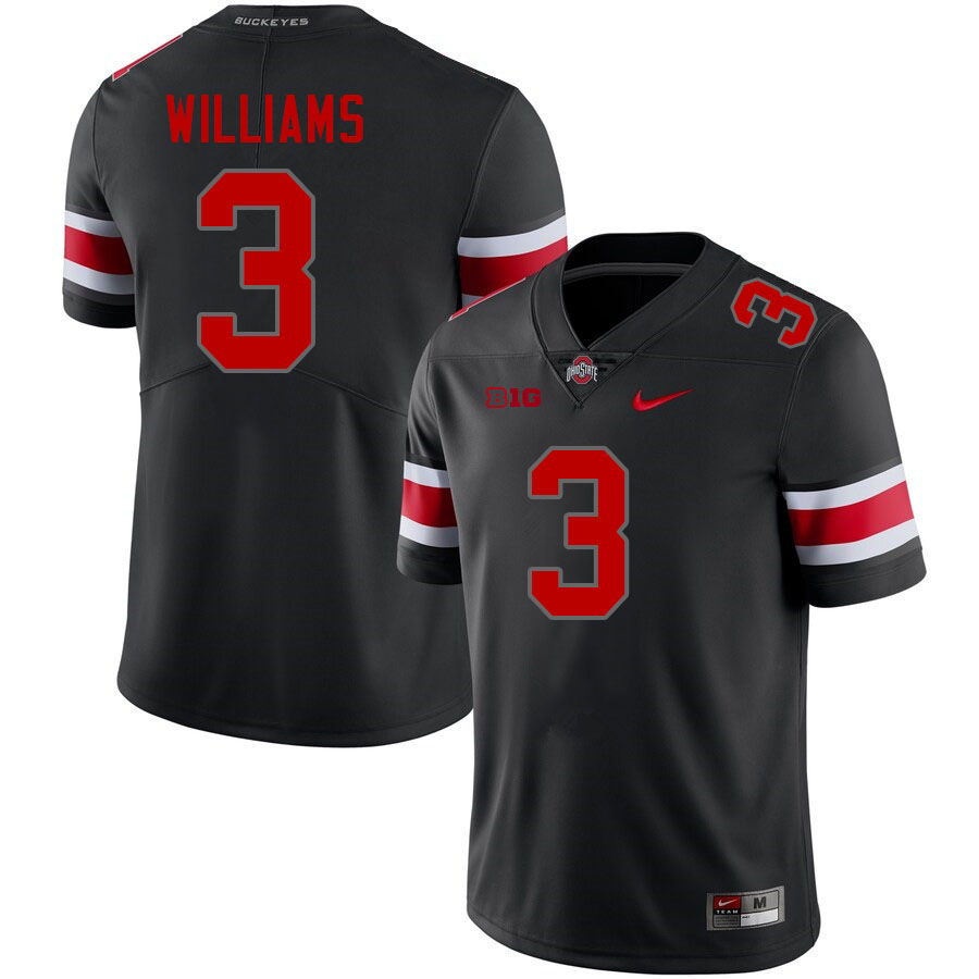 #3 Miyan Williams Ohio State Buckeyes Jerseys Football Stitched-Blackout